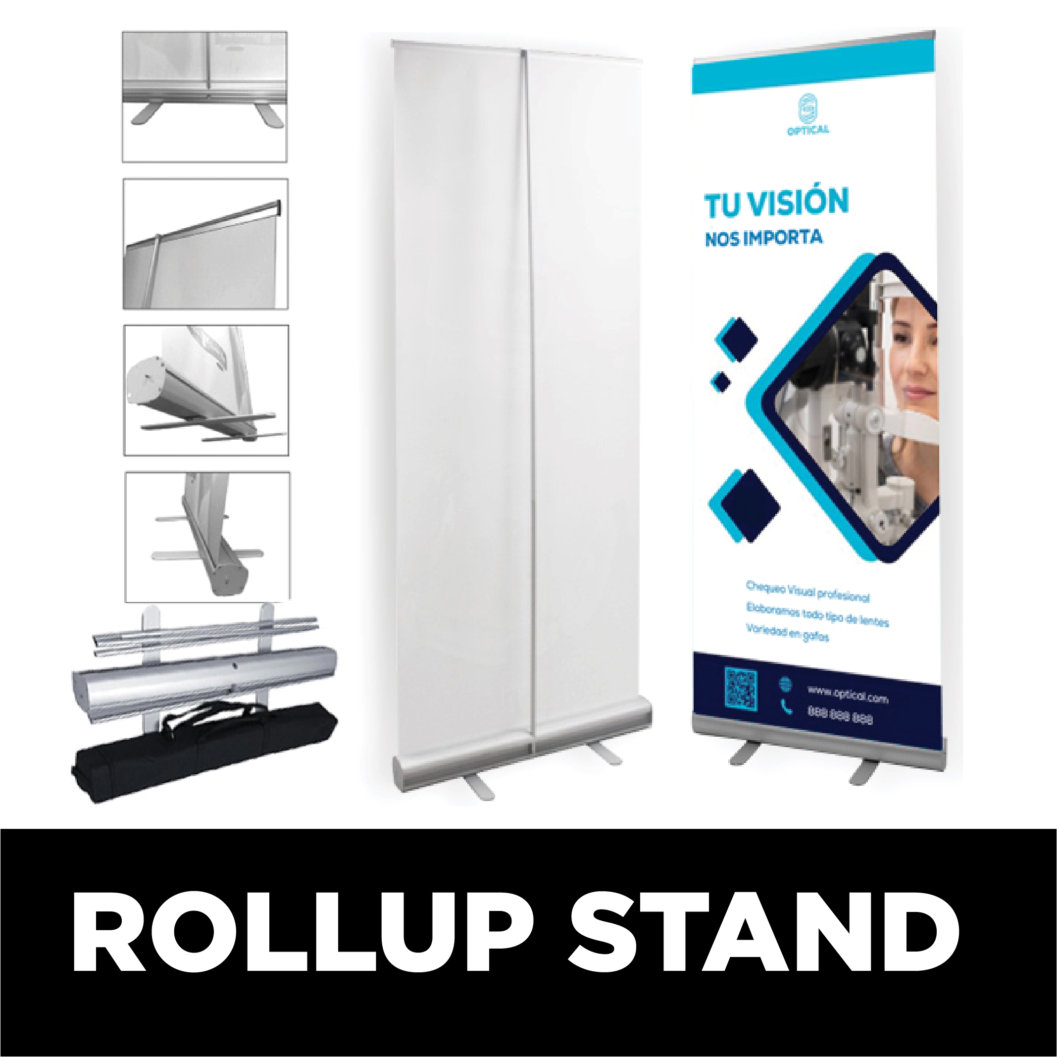 DISPLAY SYSTEM ROLLUP METAL STAND